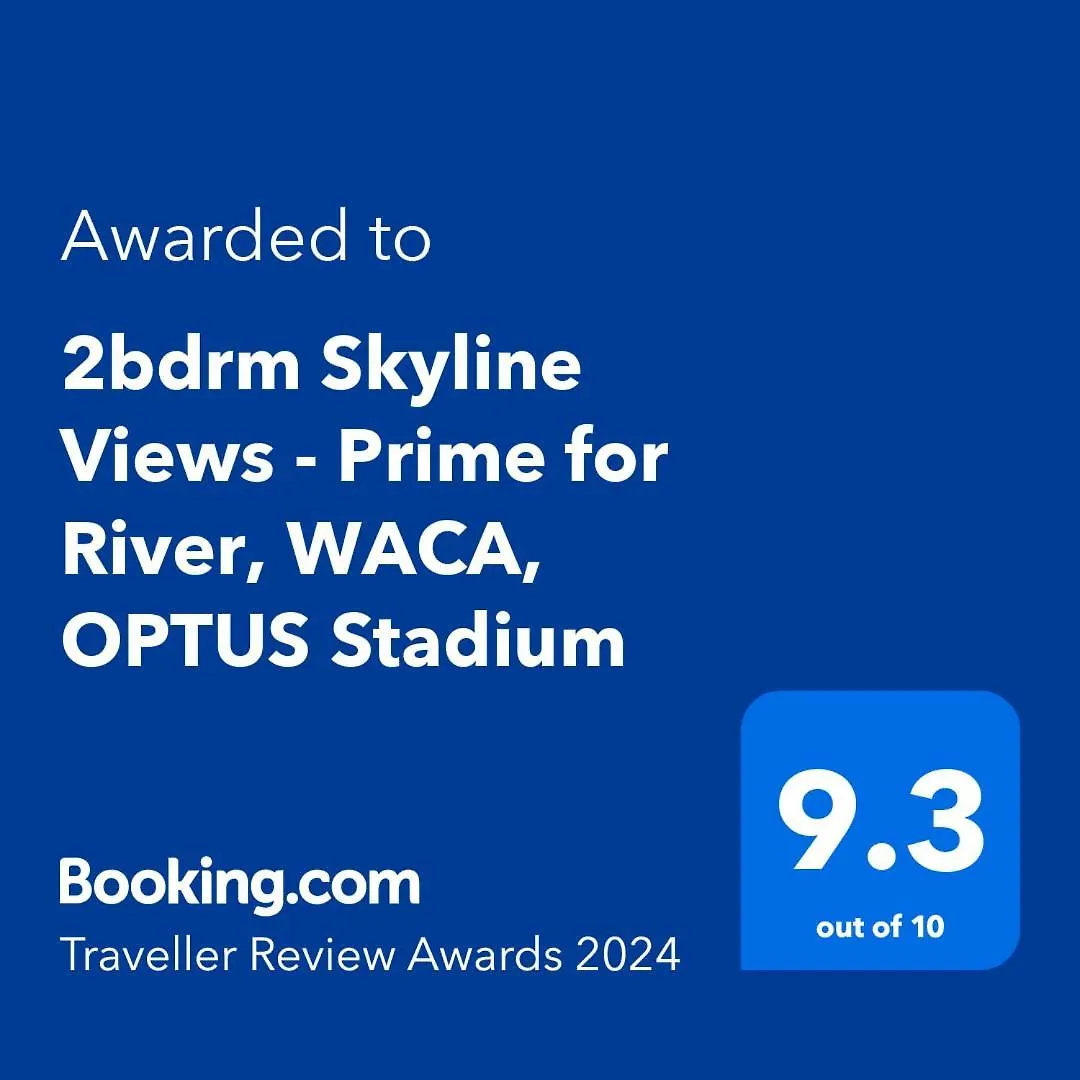 2Bdrm Skyline Views - Prime For River, Waca, Optus Stadium Perth Australia